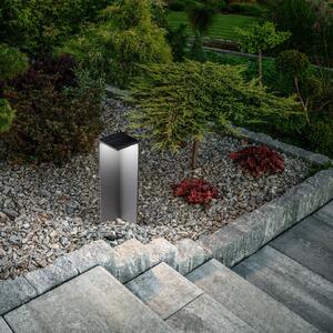 Fabas Luce LED слънчева улична лампа Fold, тъмно сива, датчик за движение, IP54, Черен, Алуминий, Модерен