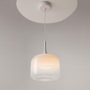 Maytoni LED висяща лампа Spirito, бяла, стъкло/метал, Ø 26 cm, Бял, Дневна/трапезария, Стъкло