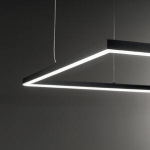 IDEAL LUX Ideal Lux LED-висяща лампа Oracle Slim 50 x cm черна 3.000 K, Черен, Дневна/трапезария, Алуминий, Модерен