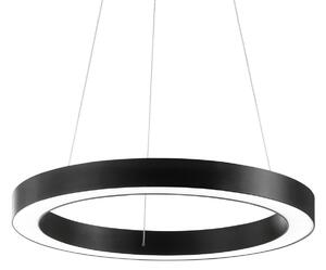 IDEAL LUX Ideal Lux LED висяща лампа Oracle, Ø 60 cm, черна, 3000 K, Черен, Дневна/трапезария, Алуминий, Модерен