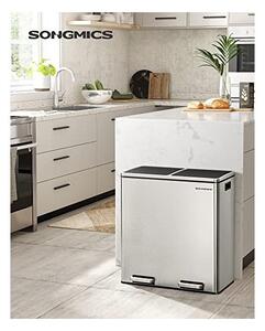Кош за рециклиране, Songmics, 2 отделения, LTB60NL, 2 x 30 L