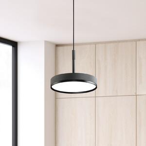 Viokef LED висяща лампа Don, сива, Ø 20 cm, метал, Сив, Дневна/трапезария, Алуминий, Модерен