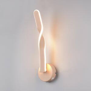 Reality Leuchten LED стенна лампа Ginko, пясъчен цвят, метал, височина 45,5 cm, Бежов, Дневна/трапезария, Метал, Модерен