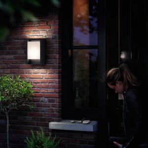 Philips LED лампа за външна стена Arbour UE, комплект от 2 броя, 2700 K, Черен, Алуминий, Модерен