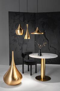 Tom Dixon LED висяща лампа Beat Wide, месингов цвят, Ø 36 cm, Затъмняване, Злато / месинг, Дневна/трапезария, Месинг, Дизайн