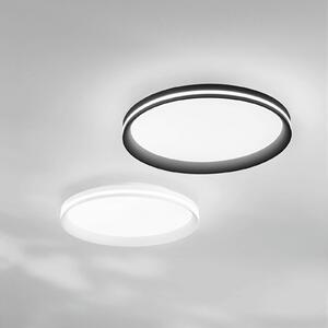 Fabas Luce LED таванна лампа Isy, черна, Ø 45 cm, метал, CCT, с димер, Затъмняване, Черен, Дневна/трапезария, Метал, Модерен
