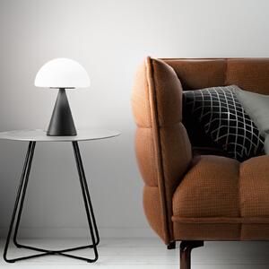 Fabas Luce LED настолна лампа Blip, черно/бяло, стъкло, CCT, сензорен димер, Затъмняване, Черен, Дневна/трапезария, Стъкло, Модерен