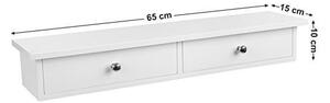 Етажерка с рафтове, Songmics, Бяла, LWS65WT, 65 x 15 x 10 см