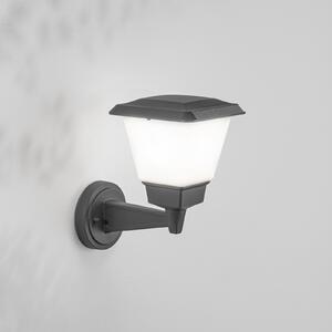 Fabas Luce Външна лампа за стена Lena, тъмно сива, метал, E27, 27 cm, IP54, Затъмняване, Черен, Алуминий, Модерен