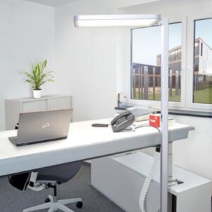 DOTLUX LED сензорна подова лампа STUDIObutler silver 80 W 840 dim, Затъмняване, Металик, кабинет / офис, Алуминий, Изправен прожектор