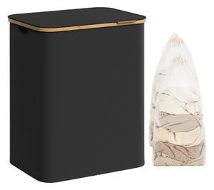 Кош за пране Songmics Черен 52x38.5x70.5 см