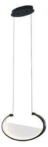 Viokef LED висяща лампа Adele, дължина 37 cm, черна, метал, Черен, Дневна/трапезария, Алуминий, Модерен