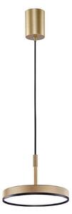 Viokef LED висяща лампа Don, златист, Ø 20 cm, метал, Злато / месинг, Дневна/трапезария, Алуминий, Модерен