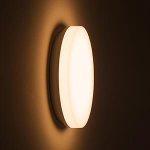 DOTLUX LED лампа за таван SURFACE, Ø 25 cm, бяла, PC, CCT, IP54, Бял, Баня, Пластмаса