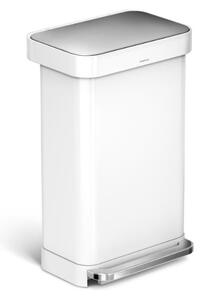 Bílý odpadkový koš simplehuman, 45 l