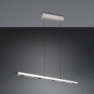 Trio Lighting LED висяща лампа Graham, никел, метал, нагоре/надолу, CCT, димер, Затъмняване, Металик, Дневна/трапезария, Метал, Модерен