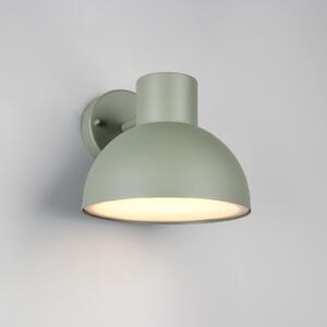 Trio Lighting Външна стена Elbe, зелена, алуминий под налягане, E27, Затъмняване, Зелен, Алуминий, Скандинавски