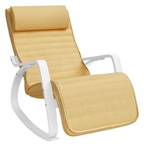 Люлеещ се стол Songmics Жълт 121.5x67x84 см