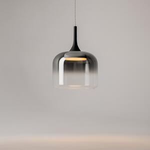 Maytoni LED висяща лампа Spirito, пушено сиво, стъкло, Ø 26 cm, Сив, Дневна/трапезария, Стъкло