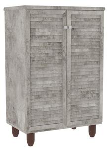 Шкаф за обувки SANTΟ за 10 чифта антрацитен античен 60x34.5x91.5cm