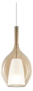 Ideal Lux - Полилей на кабел KALIQUE 1xE27/42W/230V Ø 18 см опушено бежово