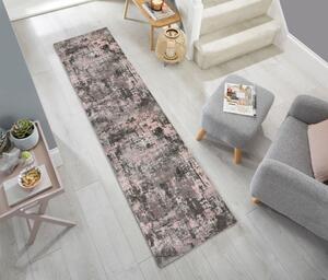 Пътека Wonderlust Сиво/Розово 80X300 см, Flair Rugs