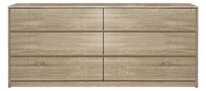 Скрин Kuanger от MDF в естествен цвят 120x40x70 cm