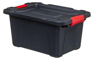 Кутия за съхранение 5five Store n'Lock, Пластмаса, 30L, Черна