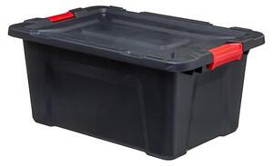 Кутия за съхранение 5five Store n'Lock, Пластмаса, Черна, 55L