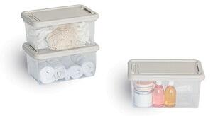 Комплект 3 кутии за съхранение 5five Tide'n Box, PP, 5 л, Прозрачни