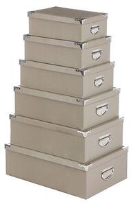 Комплект кутии 5five, Картон, Taupe, 6 бр