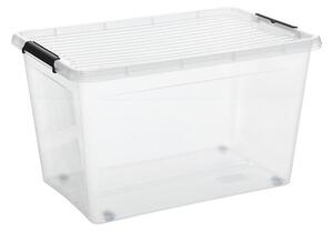 Кутия за съхранение 5five Clip'n Box, Прозрачна, 60 л