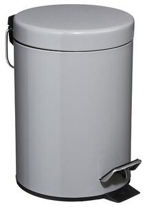 Кош за боклук с педал 5five, Метал, 3L, Сив