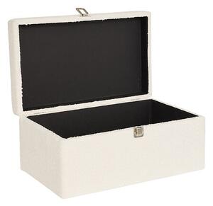 Сандък за съхранение atmosphera Carlie, Бяло букле, 42 cm