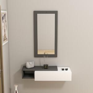 Висяща конзола с огледало Vien Anthracite 82x15.8x29.6 cm