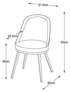 Сив трапезен стол Gain - Unique Furniture