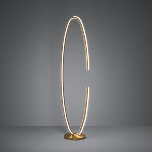 Stars of Light LED стояща лампа Bogado, златиста, 143 см, CCT с регулиране на, Затъмняване, Злато / месинг, Дневна/трапезария, Метал, Модерен