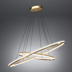 Stars of Light LED висяща лампа „Stars Light“ Bogado, златиста, 120 см, CCT с регулиране на, Затъмняване, Злато / месинг, Дневна/трапезария, Метал, Модерен