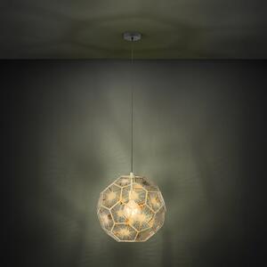 Stars of Light висяща лампа Skoura, месинг, Ø 50 см, метал, Затъмняване, Злато / месинг, Дневна/трапезария, Метал, Модерен