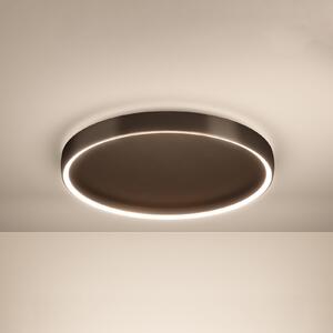 Stars of Light LED таванна лампа Trabuco, черно/кафяво, 55 см, Затъмняване, Кафяв / ръждив, Дневна/трапезария, Алуминий, Модерен