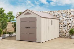 Пластмасовa градинска барака за инструменти EVEREST 250x378 см, 9.5 м² HDPE 22мм, Кафява