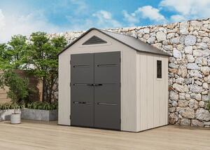 Пластмасова градинска барака за инструменти EVEREST 250×180 см, 4.5 м² HDPE 22мм, Тъмно сив