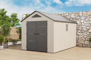 Пластмасовa градинска барака за инструменти EVEREST 250x378 см, 9.5 м² HDPE 22мм, Тъмно сива