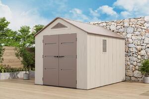 Пластмасовa градинска барака за инструменти EVEREST 250x312 см, 7.8 м² HDPE 22мм, Кафява