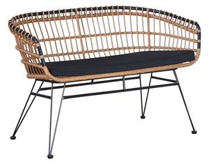 Двуместен диван с място за съхранение за градината Naoki Pako World Natural 120x62x79 cm