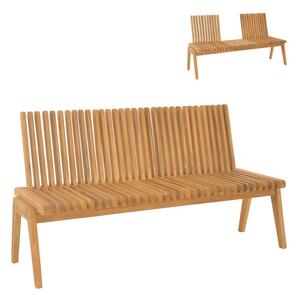 Сгъваема градинска пейка Jey Boho Pako World Natural 150x57.5x57.5x80 cm