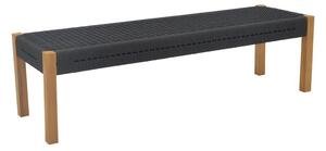 Градинска пейка Uma Boho Pako World Black 120x45x40 cm