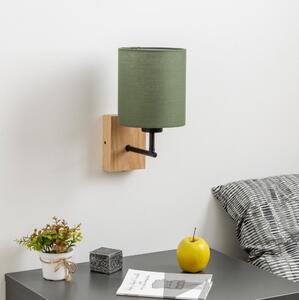 Brilagi - Аплик NUBILA WOOD 1xE27/25W/230V дъб/зелен