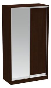 Гардероб за спалня с огледало Korredor Pako Pako World тъмнокафяв 120x60x220 cm