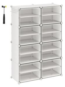 Стелаж за обувки Songmics White 82x32x122 cm